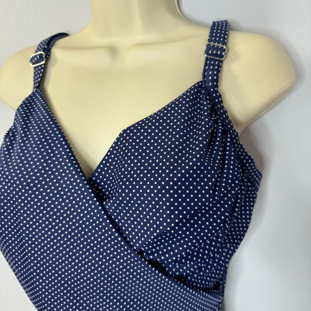 Miraclesuit Pin-Point Oceanus Allover Slimming One Piece Swimsuit Sz 12 - Picture 6 of 13